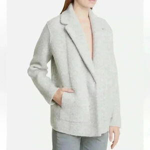 Vince merino wool jacket Sweater Knit Blazer light grey women XS